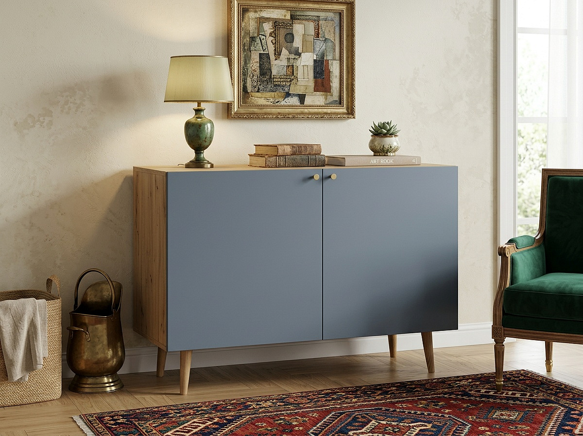 Комод с принтом 3 "Бербер (Berber)" две дверки арт BB04/Print_5014