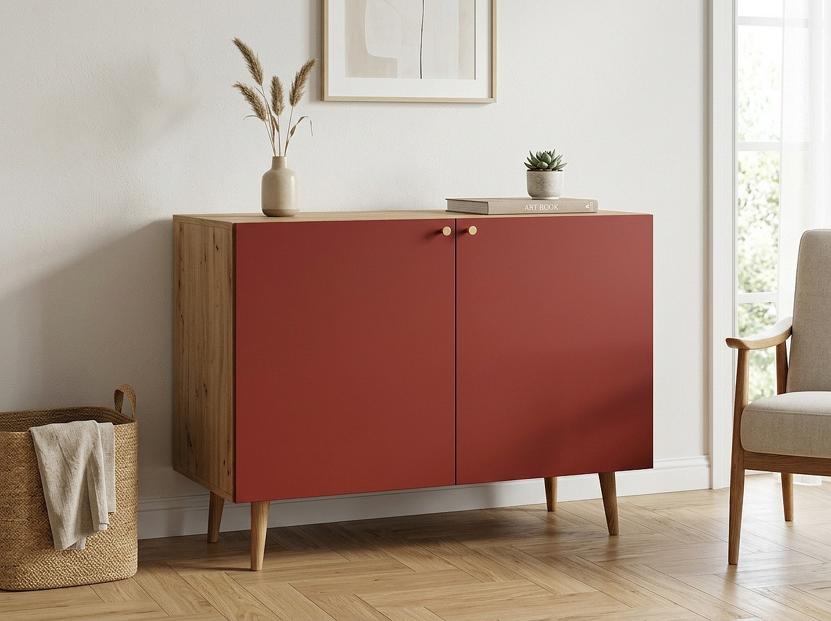 Комод с принтом 3 "Бербер (Berber)" две дверки арт BB04/Print_3031