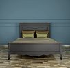 Дизайнерская кровать "Leontina Black" 160x200 арт ST9341/16BLK