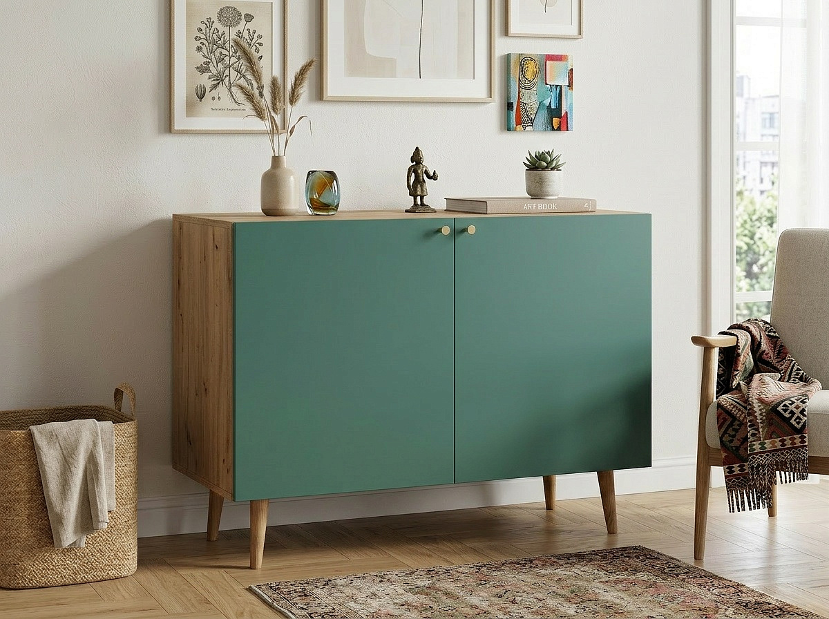 Комод с принтом 3 "Бербер (Berber)" две дверки арт BB04/Print_6000